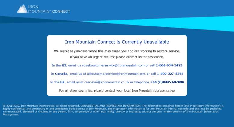 Access Ironmountainconnect Iron Mountain Connect Login