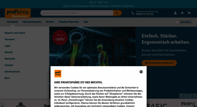 Access Jh Profishop At Jungheinrich Profishop Lager Industrie