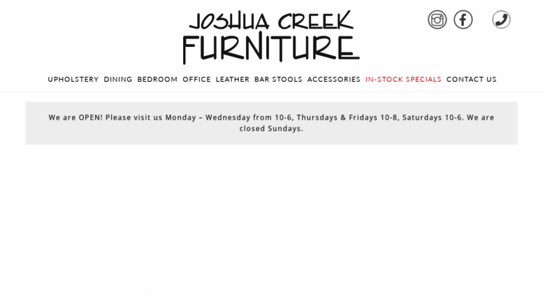 Access Joshuacreekfurniture Com Joshua Creek Trading Furniture