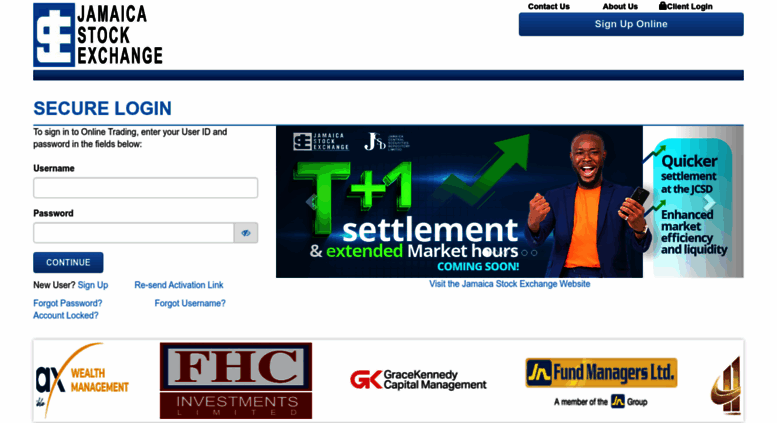 Access jtraderpro.jamstockex.com. Login | Jamaica Stock Exchange Trade ...