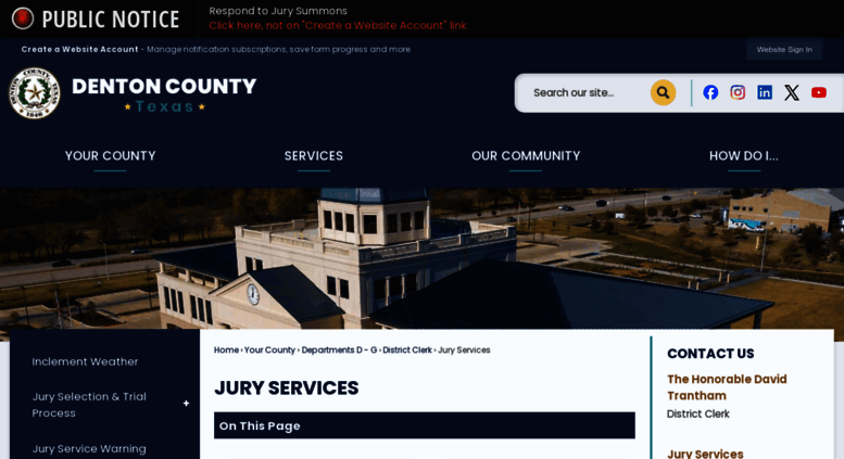 Access Jury dentoncounty Jury Services Denton County TX