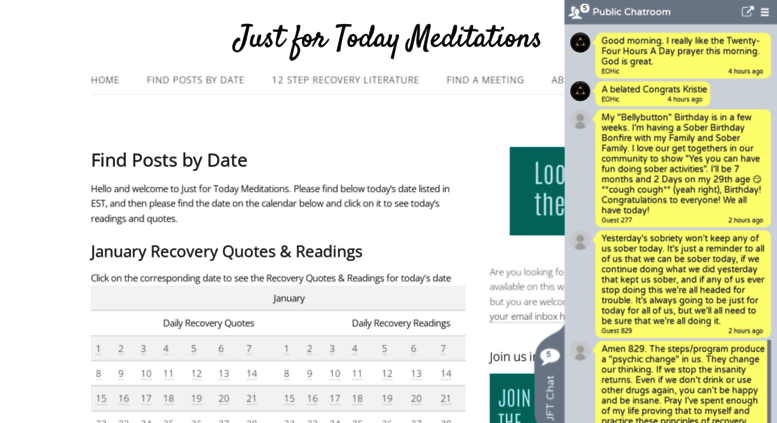 Access Justfortodaymeditations Com Just For Today Meditations