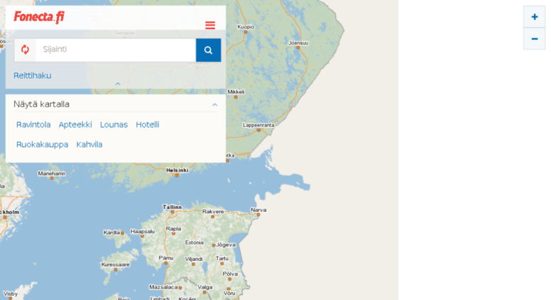 eniro kartta reittihaku Access keltaisetsivut.eniro.fi. Fonecta.fi – Suomen kartta 