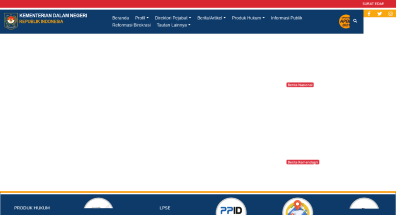 access kemendagri go id kementerian dalam negeri r i Struktur Organisasi Kemendagri kemendagri go id screenshot