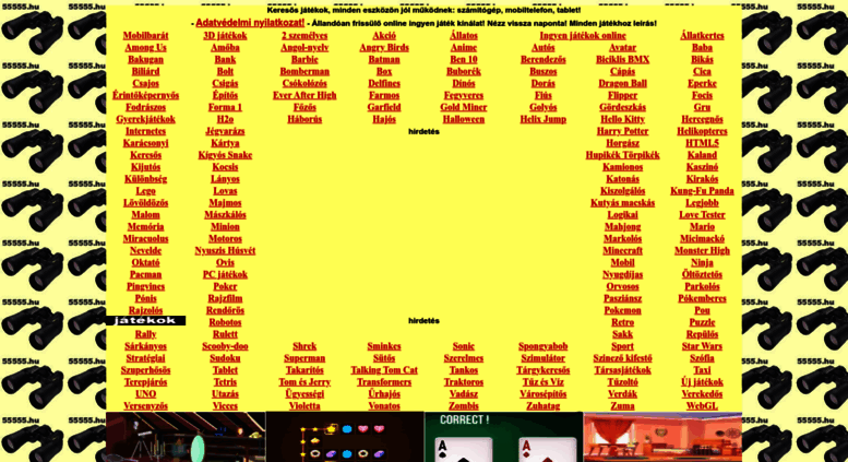 Access keresos.jatek-online.hu. Keresős játékok 500 legjobb online ...