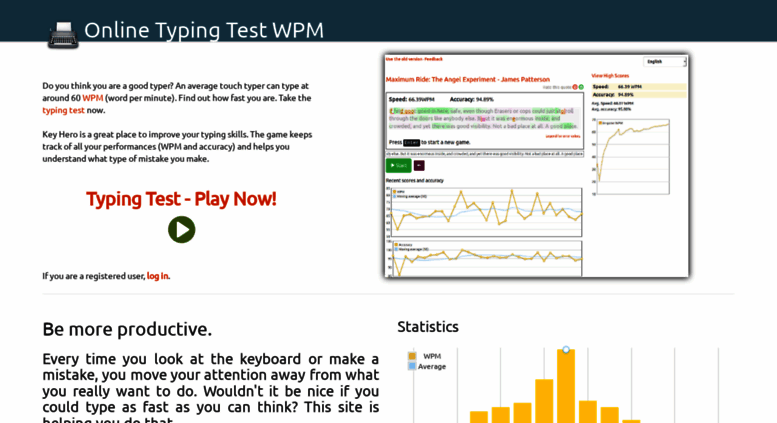 official typing test wpm free practicw