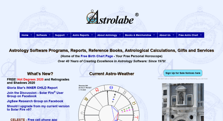 Astrolabe Natal Chart