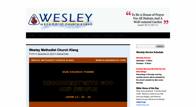 Access Klangwesley Com Wesley Methodist Church Klang