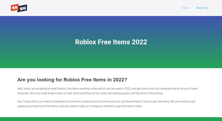 Access Ko Su Com Roblox Free Items 2019 Kosu