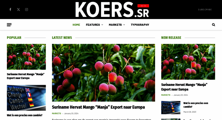 access koers.sr. koers.sr – wij brengen je de koers van suriname