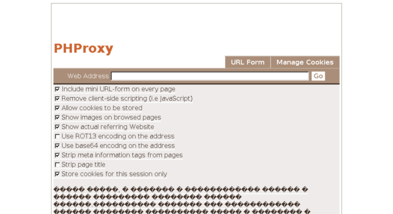 php proxy website