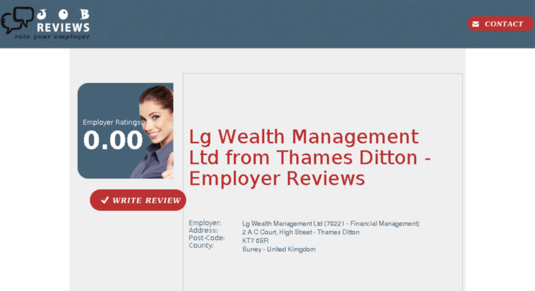 Access Lg Wealth Management Ltd Job Reviews Co Uk Lg Wealth Management Ltd From Thames Ditton Employer Reviews