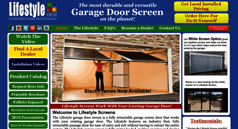 Access Lifestylescreens Com Garage Door Screens Lifestyle