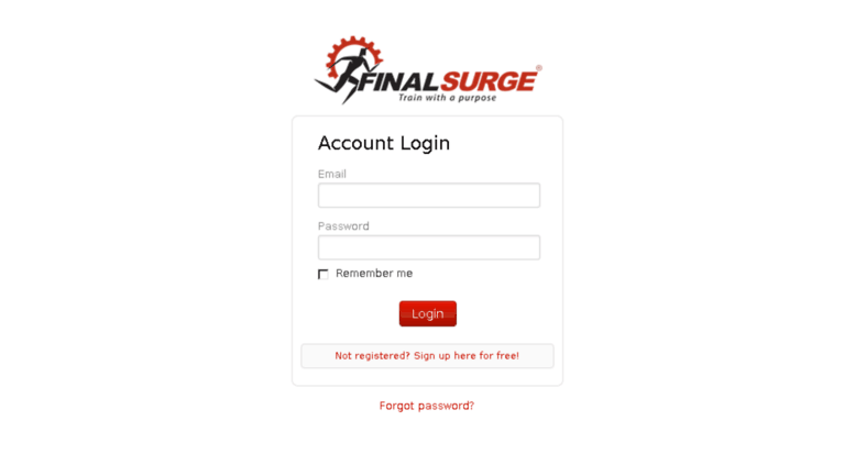 Access Log finalsurge Final Surge Login