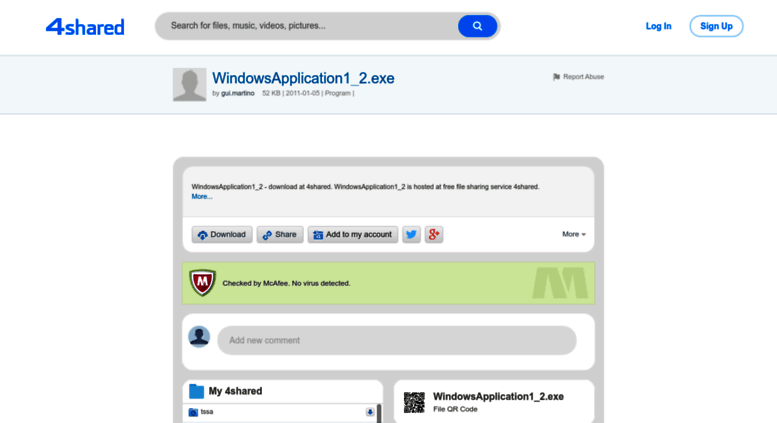 Access login 4shared com WindowsApplication1 2 Download 