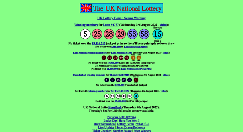 home lotto results