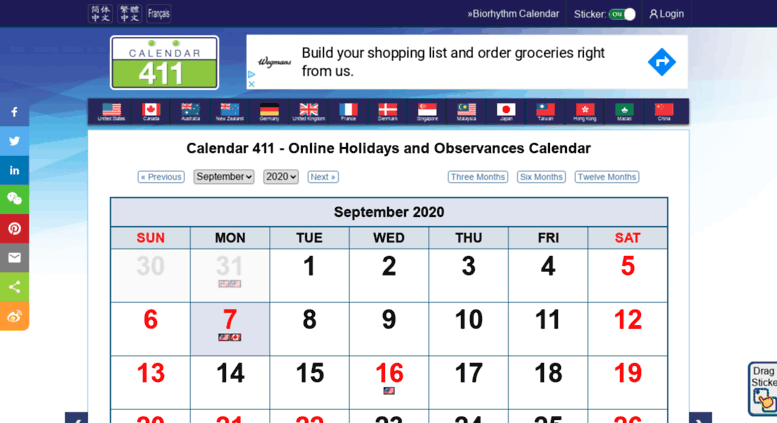 Access m calendar411 com Calendar 411 Online Holidays and