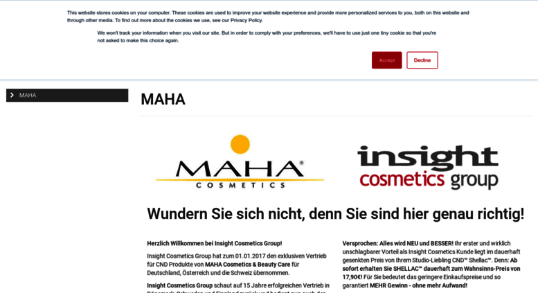 Access Maha Cosmetics Com Maha Insight Cosmetics Group