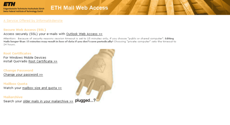 eth mail ch