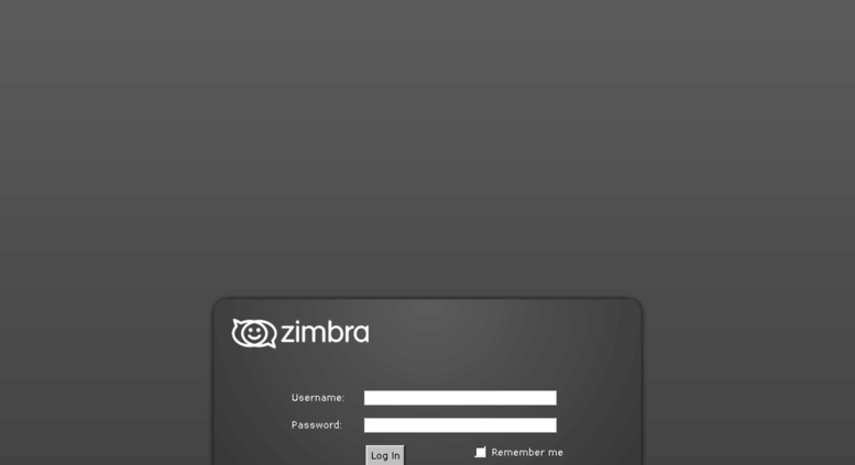 zimbra client log in