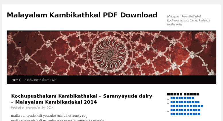 malayalam kambi kathakal pdf download