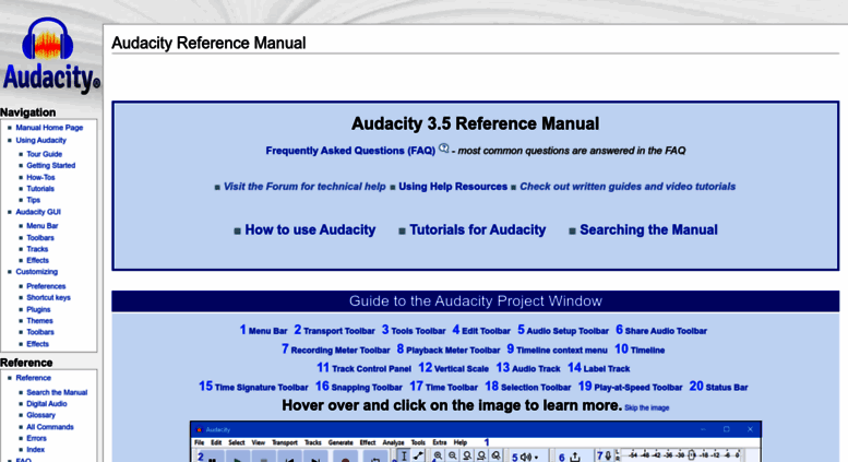 audacity help manual