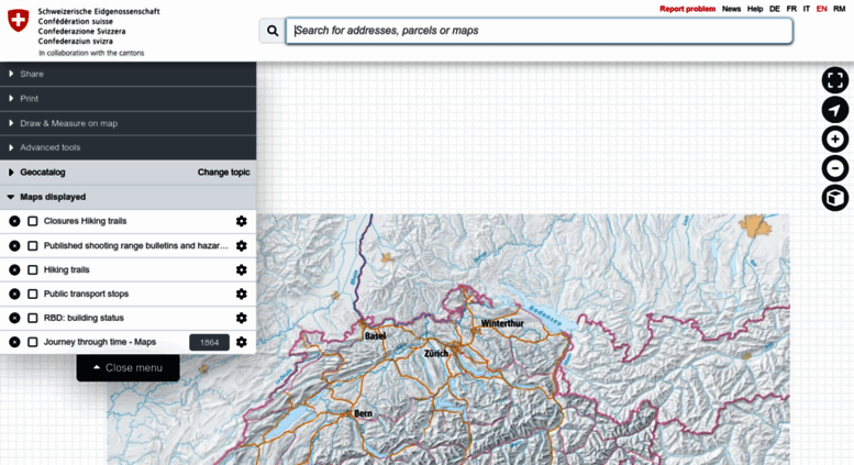 Map geo admin