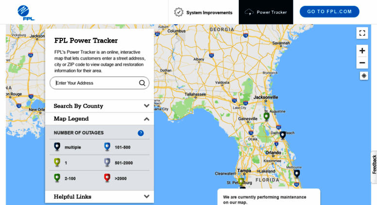 FPL Power Grid Map