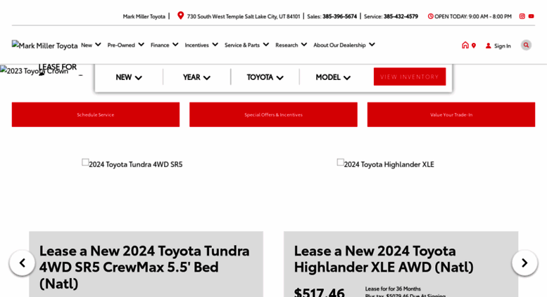 Access Markmillertoyota New Toyota Used Car Dealer In Salt