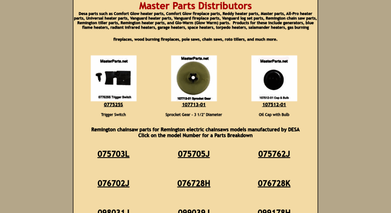Access Masterparts Net Master Parts Remington Parts Comfort