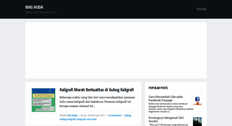 Access masyhudaa.blogspot.com. Mas Huda
