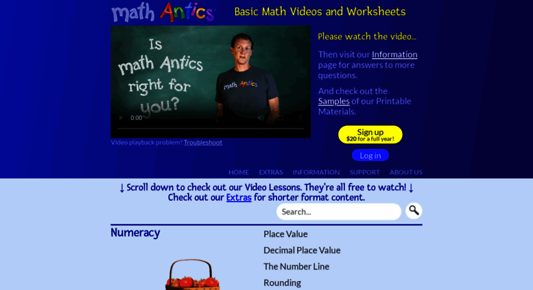 Access Mathantics Math Antics Basic Math Videos And Worksheets