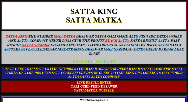 Satta King Live Satta King Satta Live Result Satta King Live