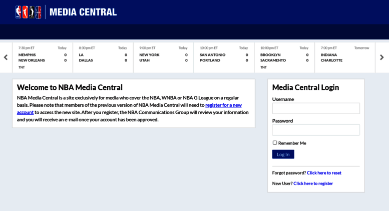 mediacentral login
