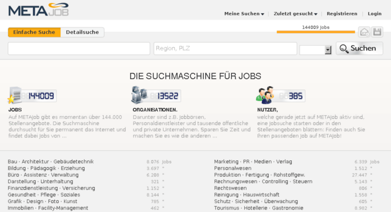 Access metajob.at. Jobsuchmaschine - Jobbörse - Jobsuche - Jobs | METAJob