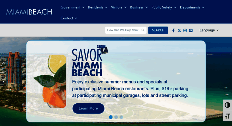Access Miamibeachfl Gov City Of Miami Beach The Official Website Miamibeachfl Gov Screenshot