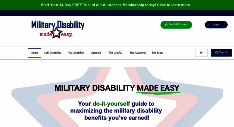 Access Militarydisabilitymadeeasy.com. Military Disability Made Easy ...