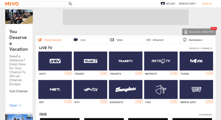 Access Mivo Tv Social Video Marketplace Live Streaming Tv Online Indonesia