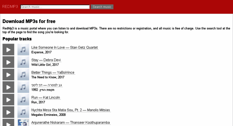 Access mp3red.cc. RedMP3 — listen and download free mp3