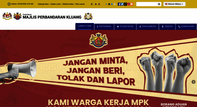 Access Mpkluang Gov My Portal Rasmi Majlis Perbandaran Kluang Mpk