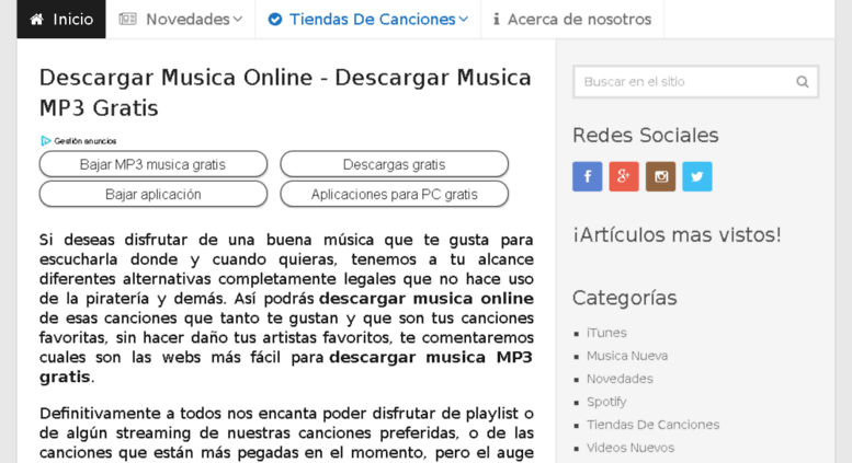 Descargar escuchar musica online gratis