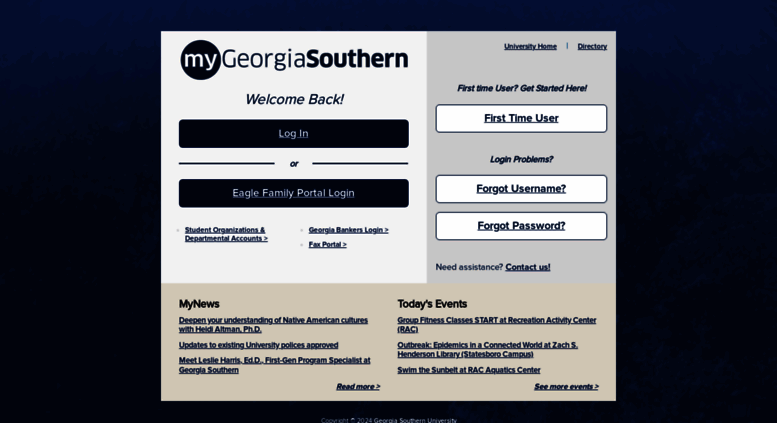 Access My.georgiasouthern.edu. MyGeorgiaSouthern Portal