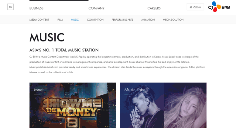 Mnet Homepage