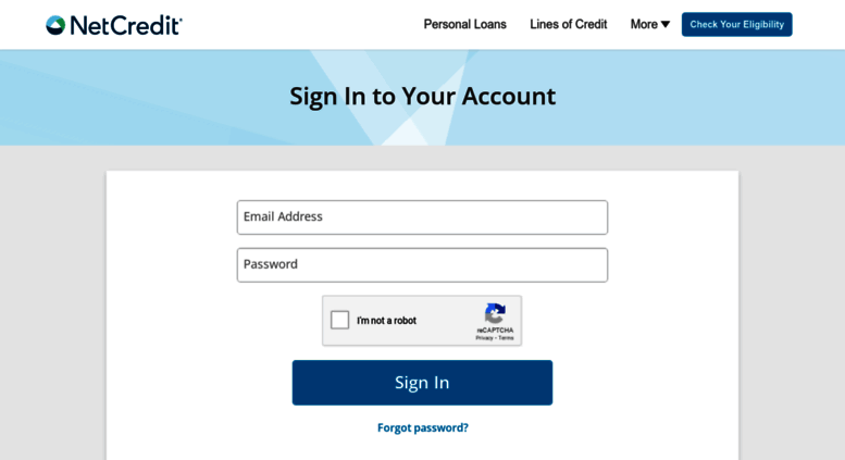 netcredit line of credit log in