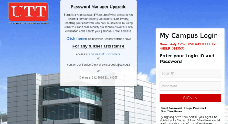 Access Mycampus Utt Edu Tt   Mycampus.utt.edu.tt 