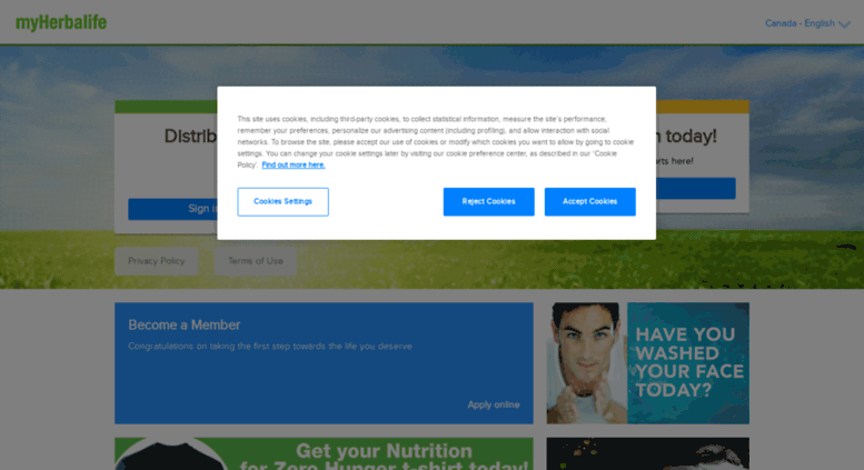 Access myherbalife.ca. myHerbalife.com