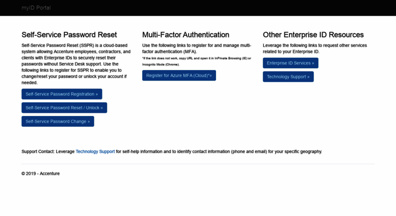 Access myid.accenture.com. Myid