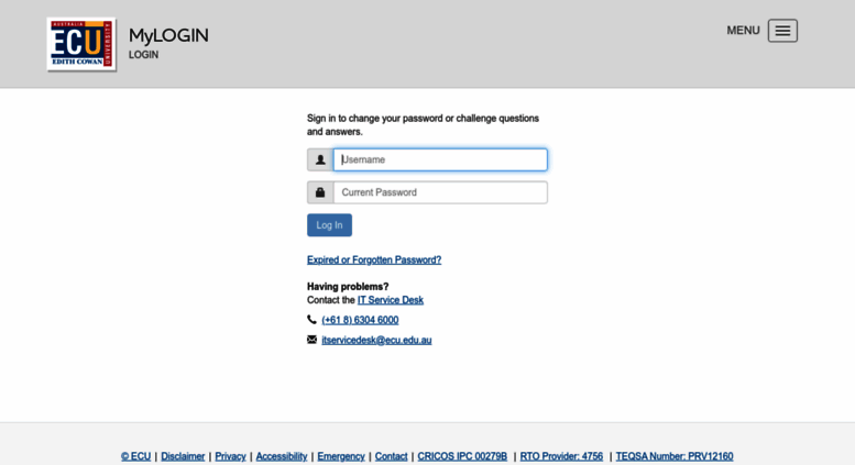 Access mylogin.ecu.edu.au. MyLOGIN