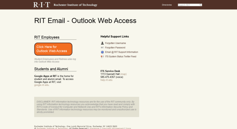 Access Mymail Rit Edu Rit Mymail B