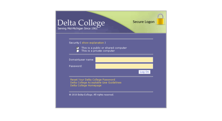 Access myportal.delta.edu. Delta College Portal